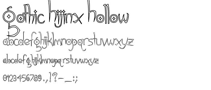 Gothic Hijinx Hollow font